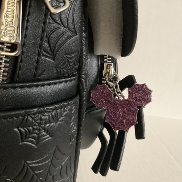 Loungefly Halloween Mickey Spider Backpack Glows in the Dark - Picture 3 of 6